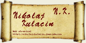 Nikolaj Kulačin vizit kartica
